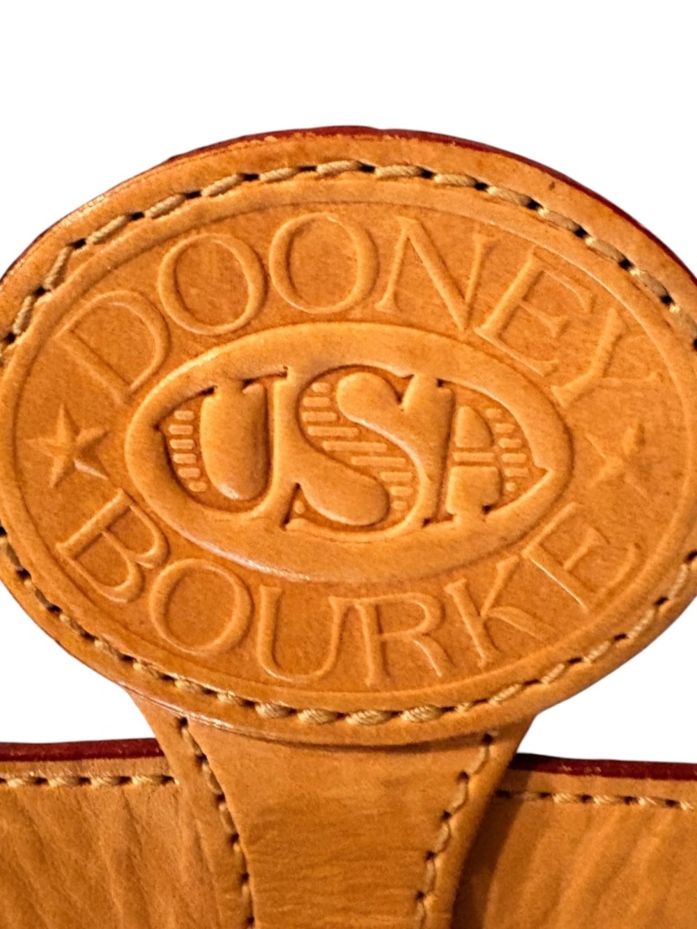 Dooney & Bourke Leather and Canvas Crossbody Signature Logo Bag Vintage Beige - Picture 12 of 12
